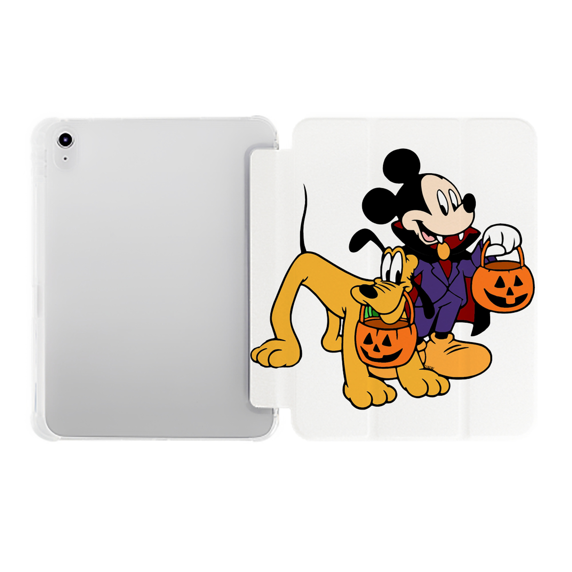 （画像用） ミッキーマウス Mickey Mouse IPad ケース ペン収納付き 三つ折りスタンド PUレザー×シリコン 対応機種9.5/10.5/10.9インチ